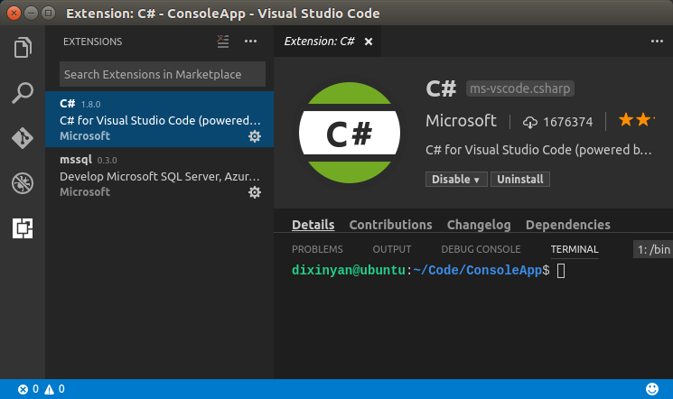create c# lambda using visual studio for mac